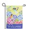 Northlight Welcome Floral Hummingbird Outdoor Garden Flag 12.5" x 18"